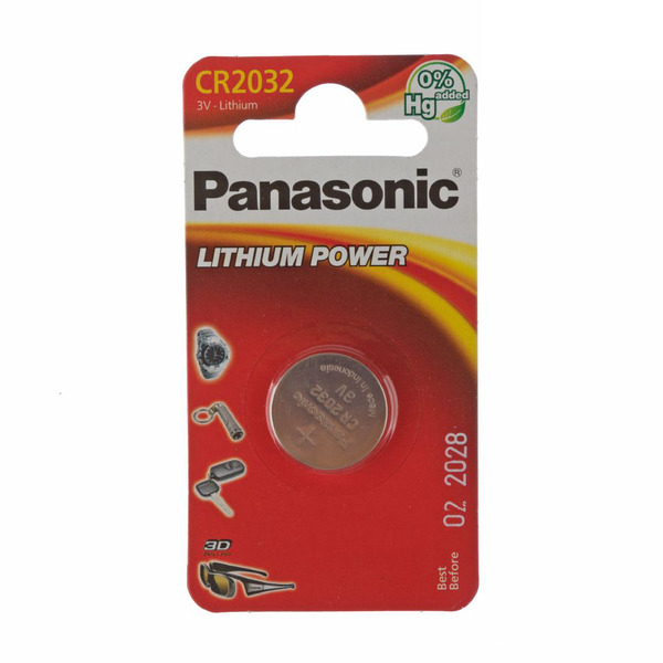 

Батарейка Panasonic Lithium Power CR2032 / 3В / 3V / в блистере 1 штука
