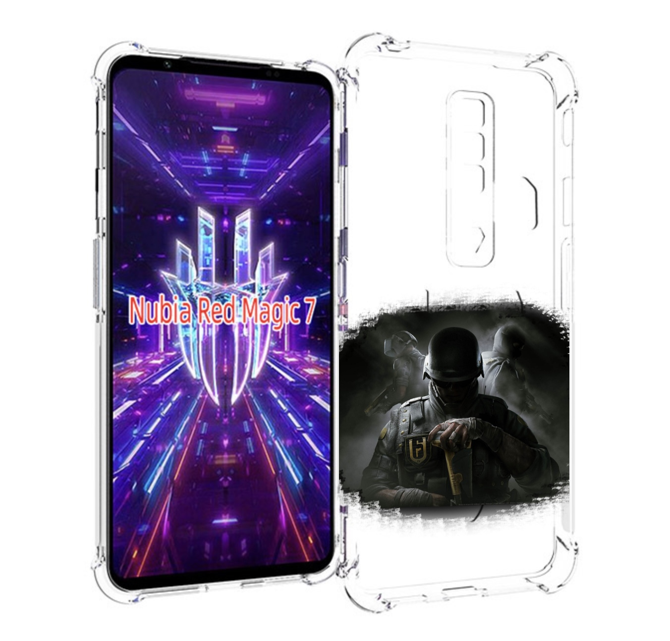 

Чехол MyPads Rainbow Six Siege для ZTE Nubia Red Magic 7, Прозрачный, Tocco