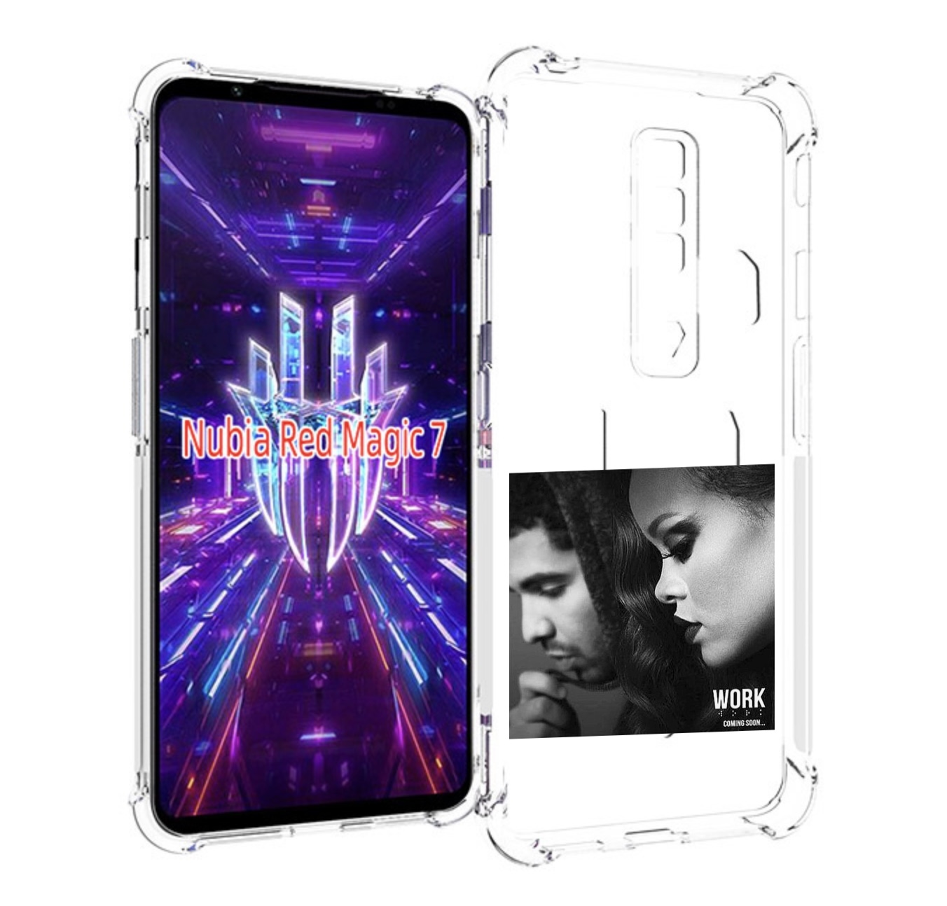 

Чехол MyPads Rihanna feat для ZTE Nubia Red Magic 7, Прозрачный, Tocco