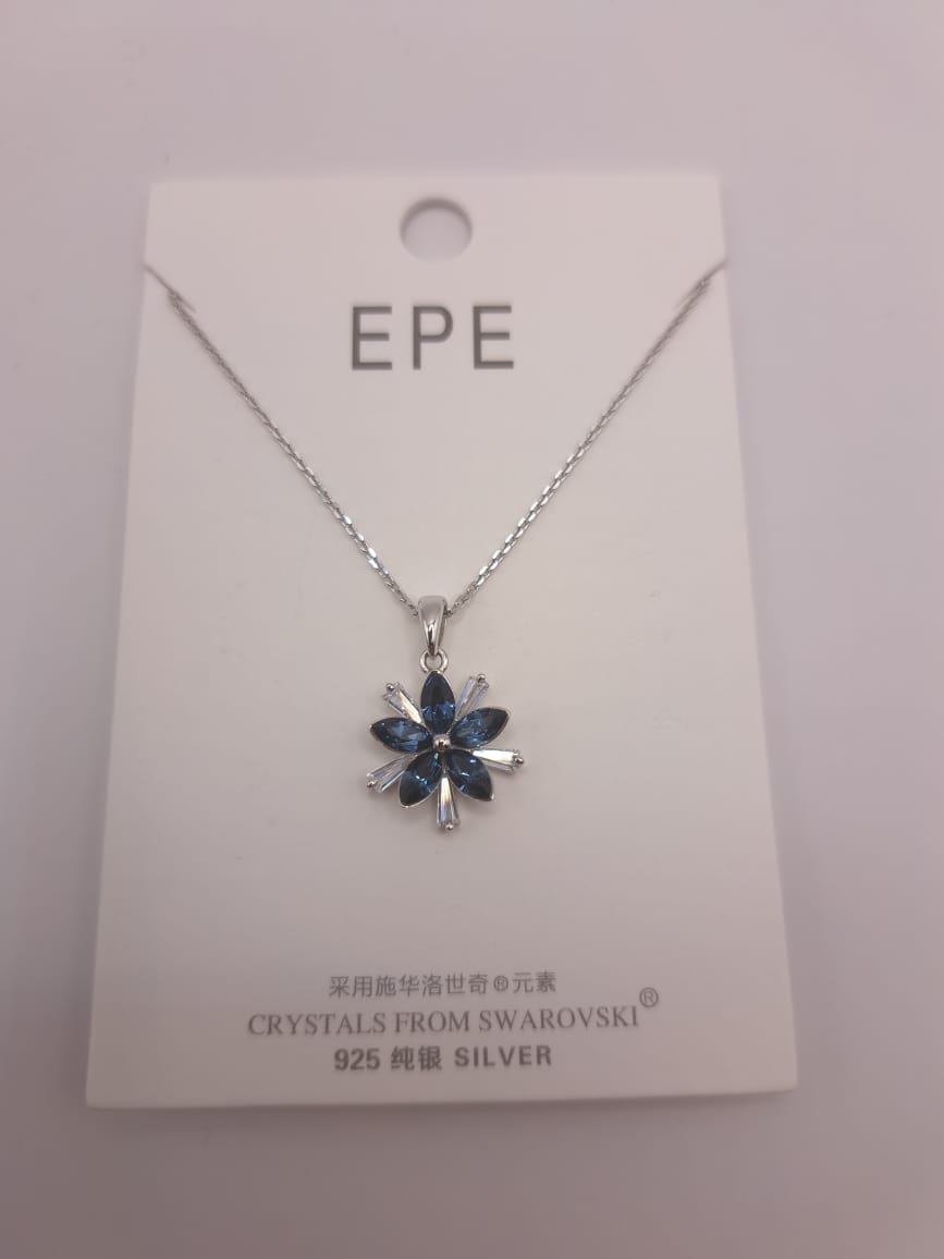 

Колье из серебра 44,5 см EPE 157, swarovski, 157