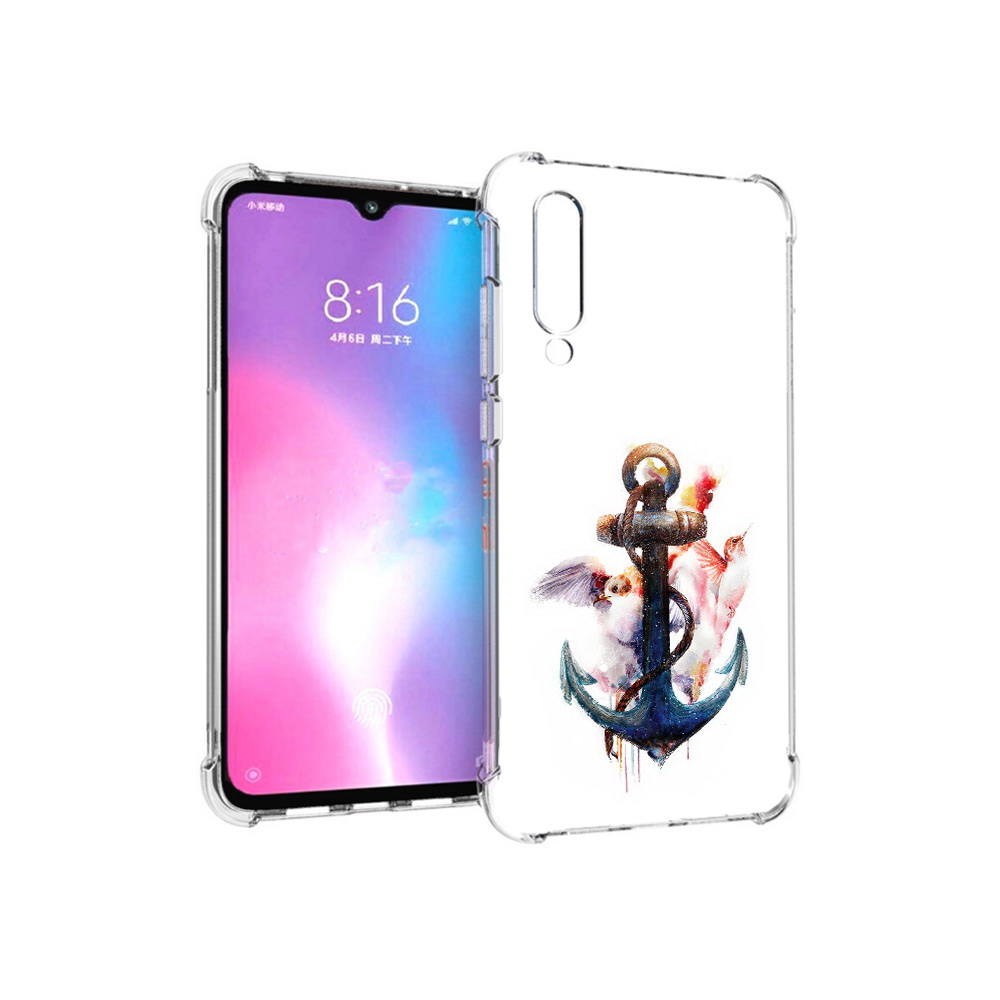 

Чехол MyPads Tocco для Xiaomi Mi CC9 якорь с птицами (PT134127.292.703), Прозрачный, Tocco