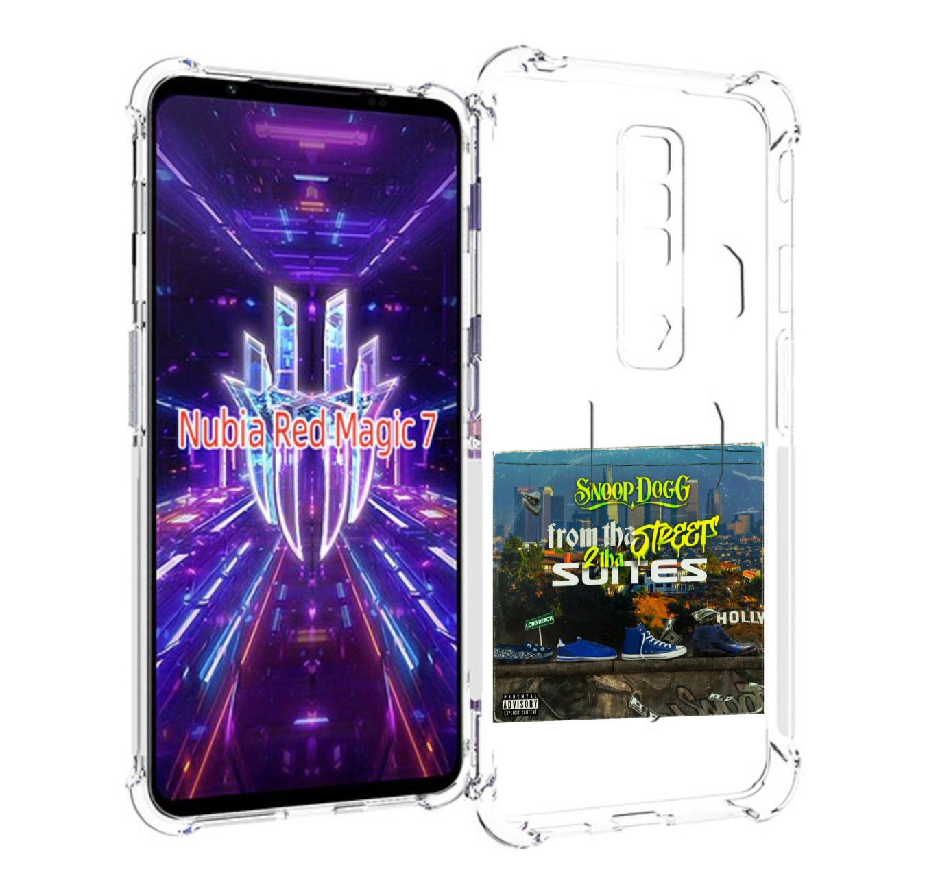 Чехол MyPads Snoop Dogg FROM THE STREET 2 THA SUITES для ZTE Nubia Red Magic 7