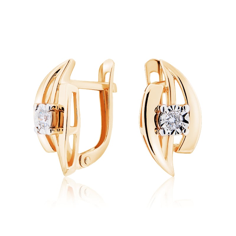 

Серьги из красного золота с бриллиантом ЮВЕЛИР КАРАТ 3223266/94, 3223266/94