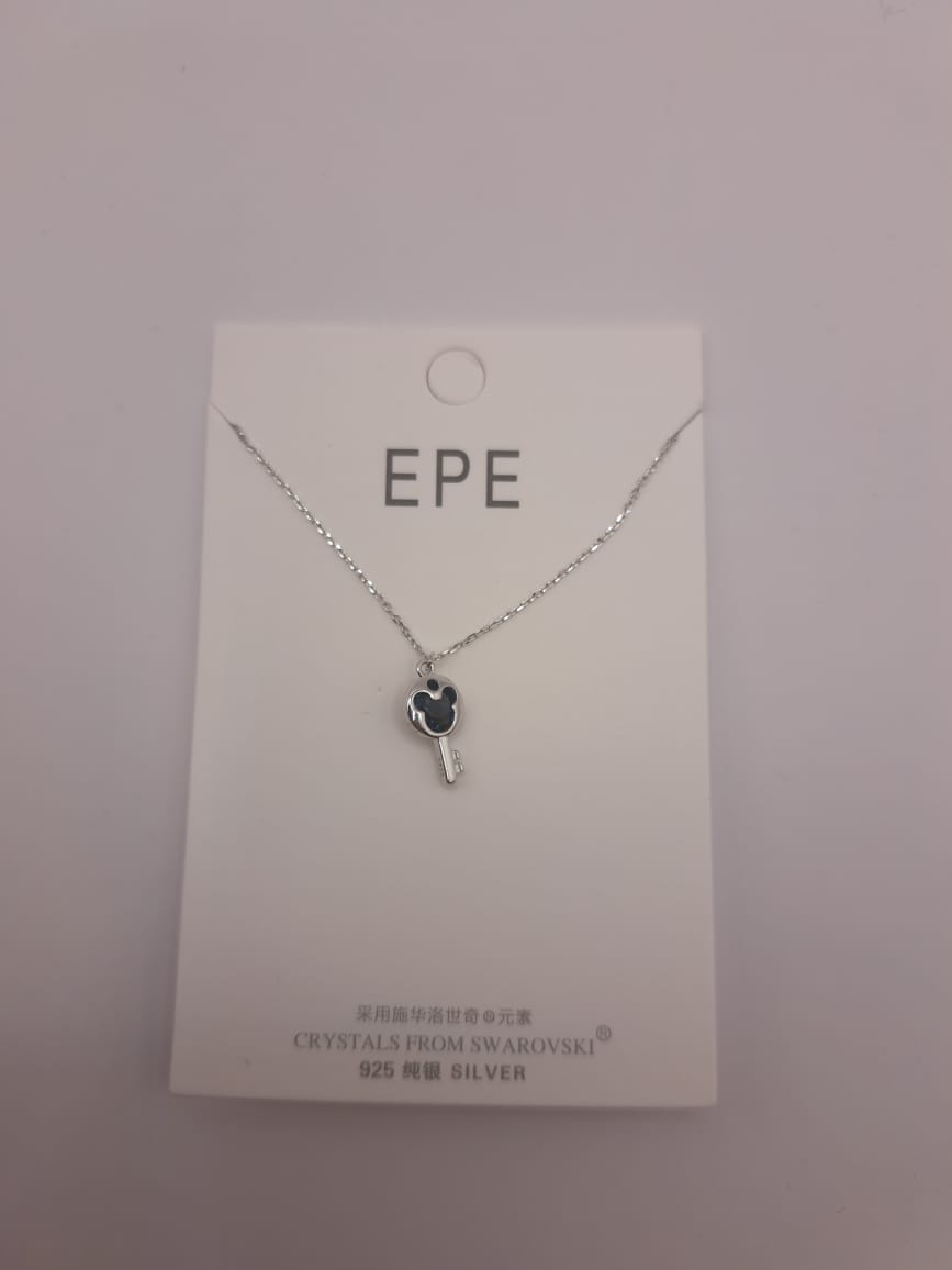 

Колье из серебра 44,5 см EPE 107, swarovski, 107