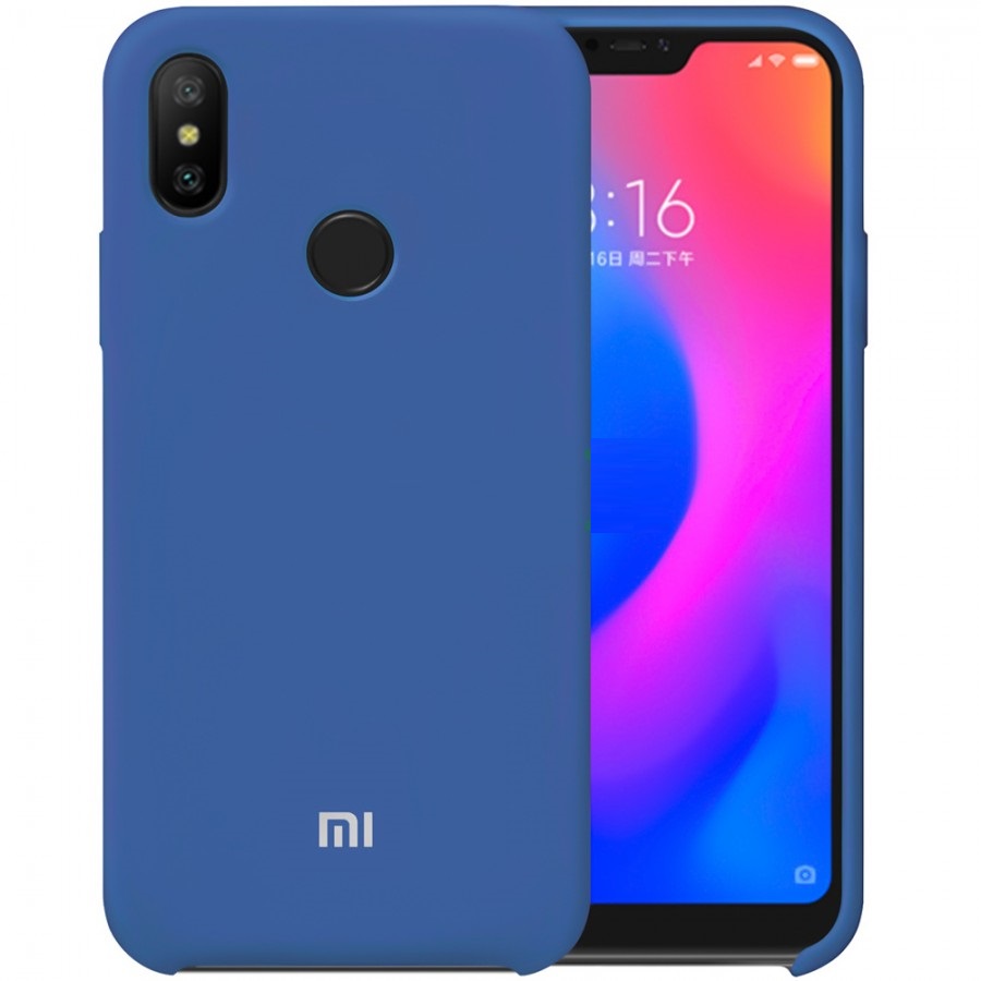 Чехол для Xiaomi Redmi 6 pro Silicone Cover (Синий)