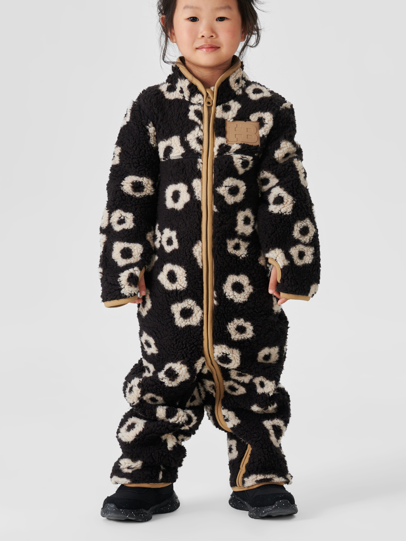 

Комбинезон детский Happy Baby 89058, black flower, 104, Черный, 89058