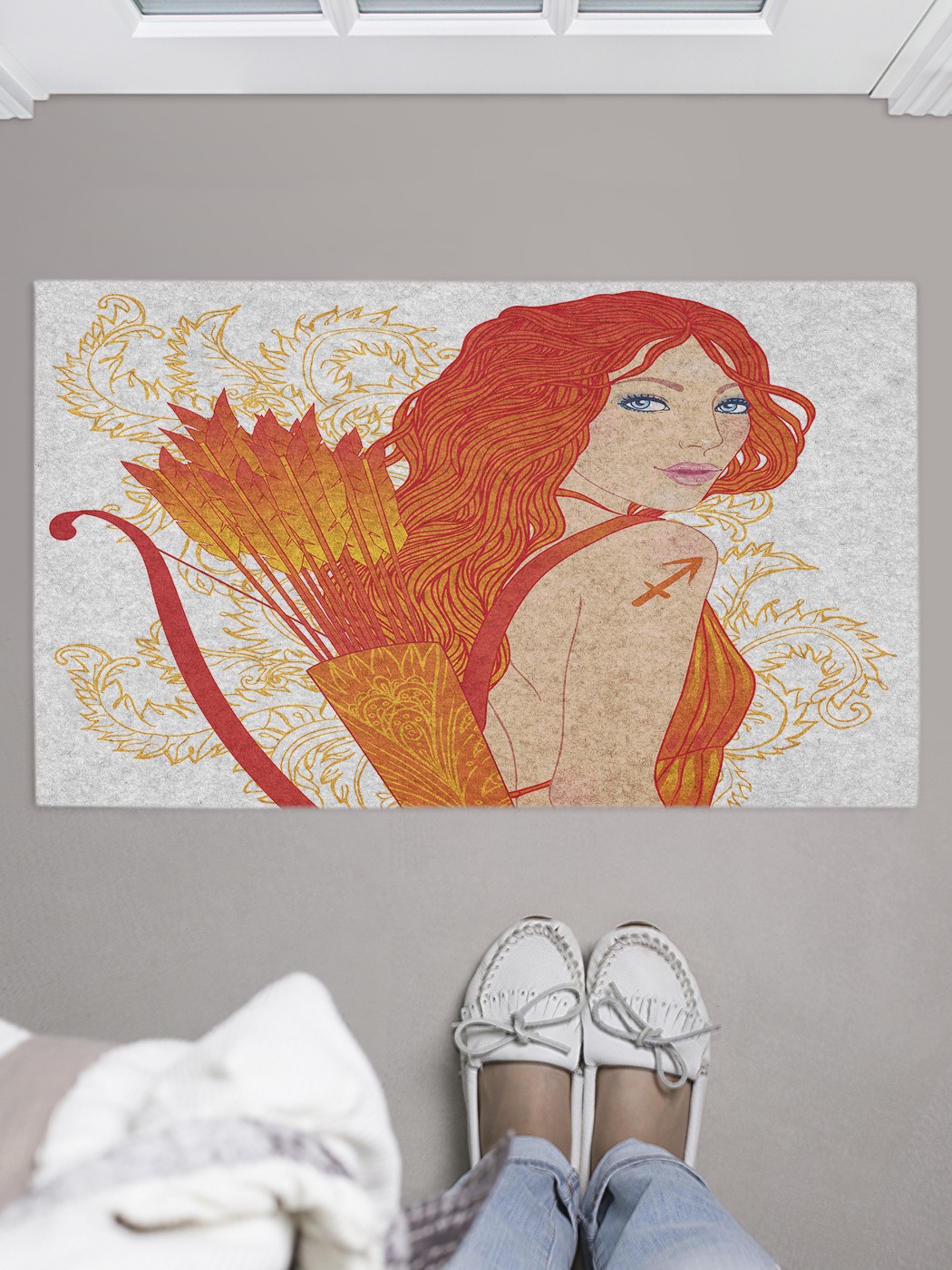 

Придверный коврик в прихожую для обуви, на резиновой основе, 75x45 см door_61067 JoyArty