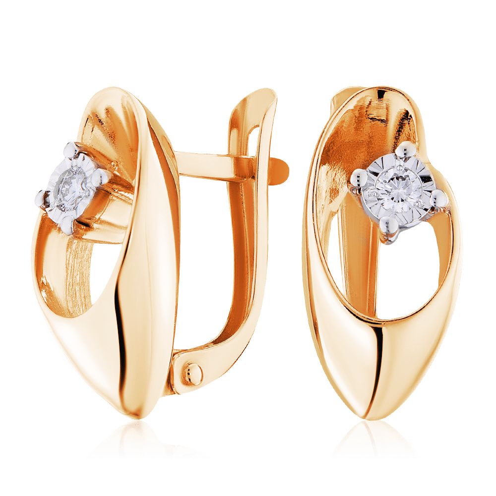 

Серьги из красного золота с бриллиантом ЮВЕЛИР КАРАТ 3222523/9, 3222523/9