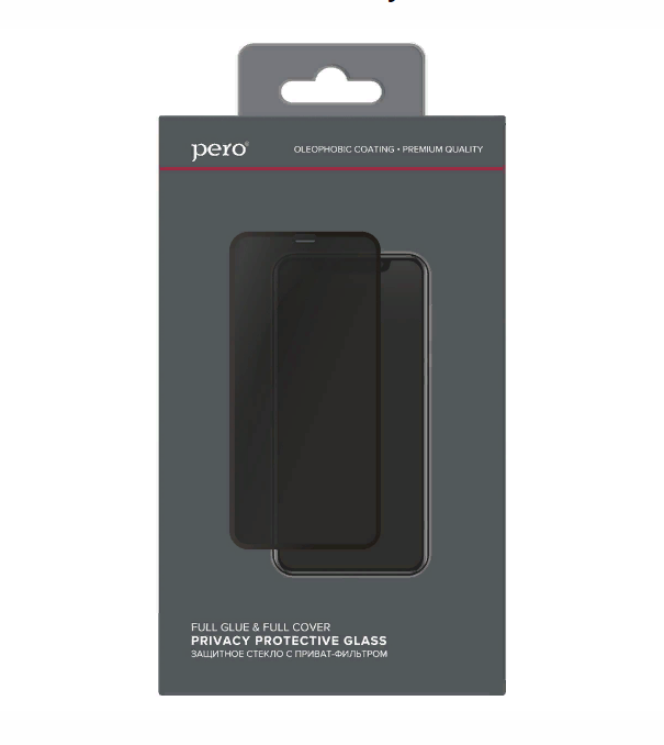 

Защитное стекло PERO Full Glue Privacy для iPhone 12 mini черное