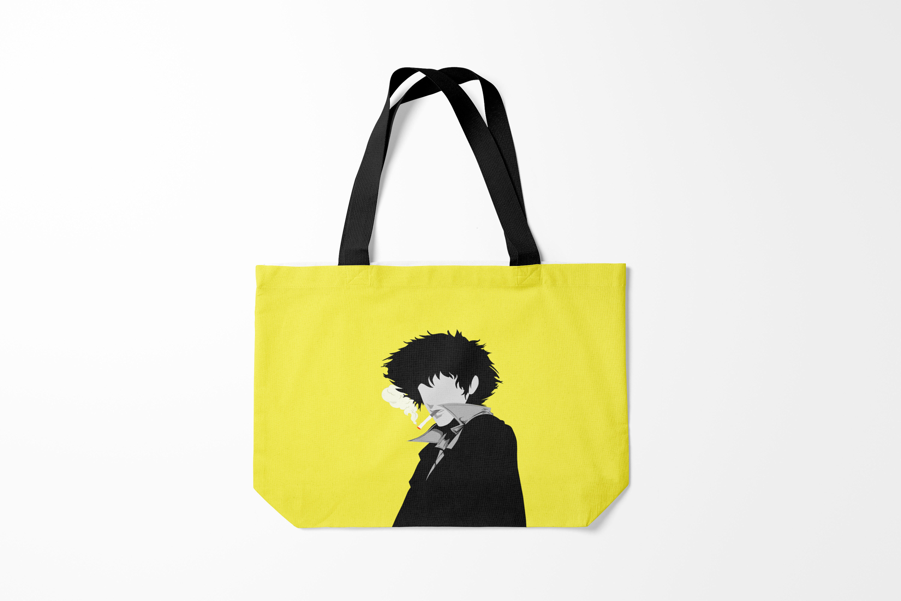

Сумка шoппер унисекс Burnettie Cowboy Bebop Bebop. Спайк Шпигель, желтый, Cowboy Bebop Bebop. Спайк Шпигель