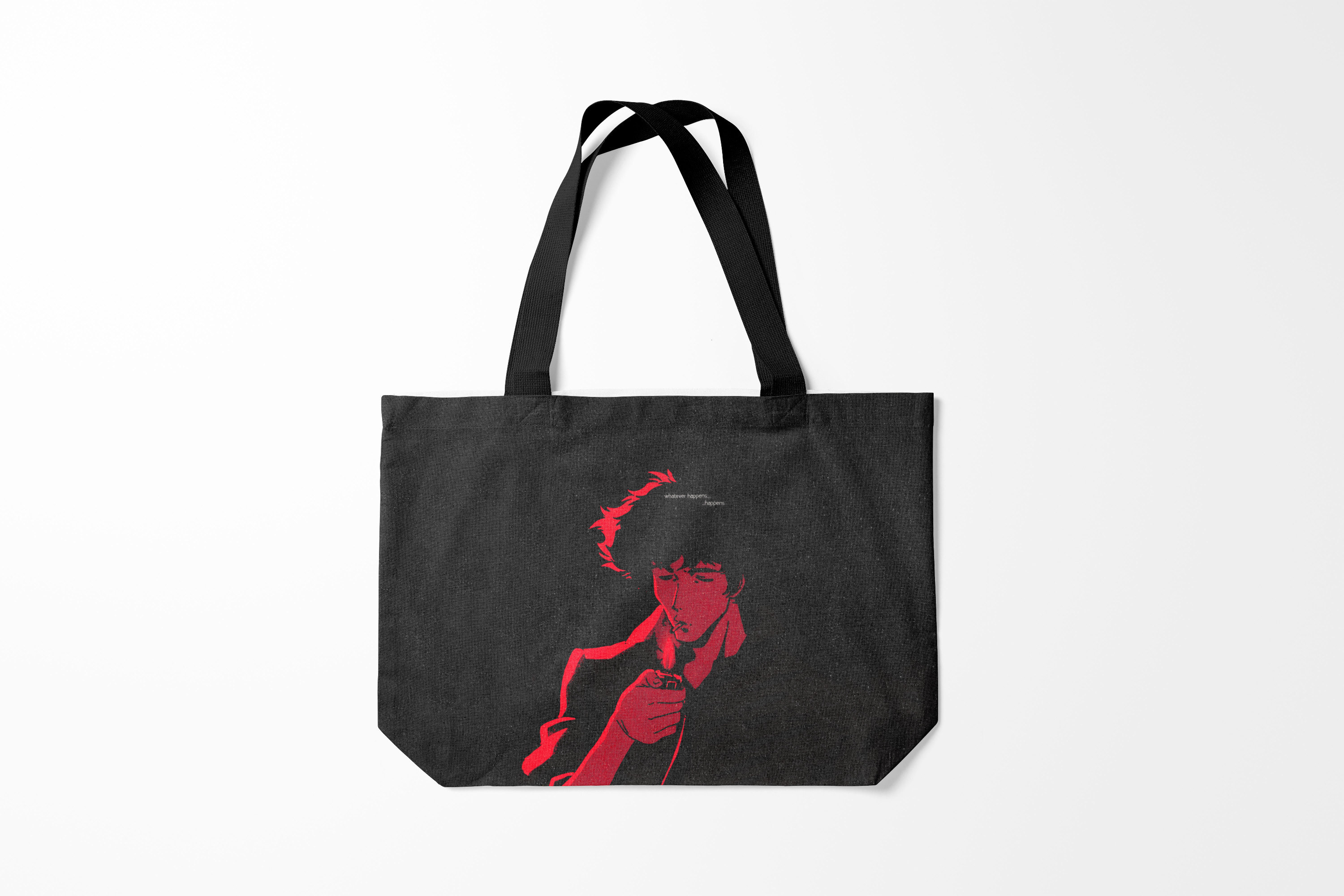 

Сумка шoппер унисекс Burnettie Cowboy Bebop Bebop. Спайк Шпигель, черный, Cowboy Bebop Bebop. Спайк Шпигель