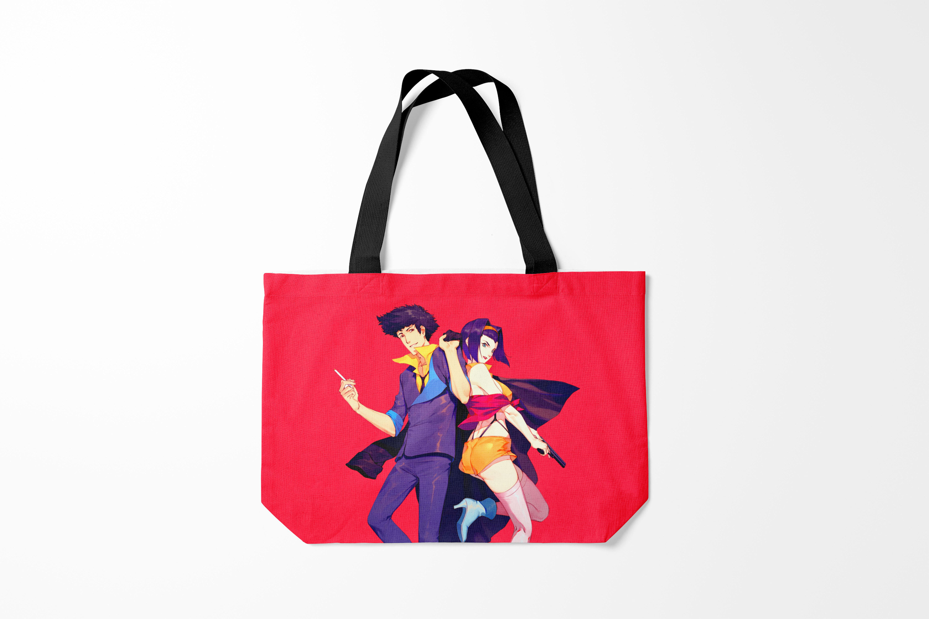 

Сумка шoппер унисекс Burnettie Cowboy Bebop Bebop. Спайк и Фэй, черный, Cowboy Bebop Bebop. Спайк и Фэй