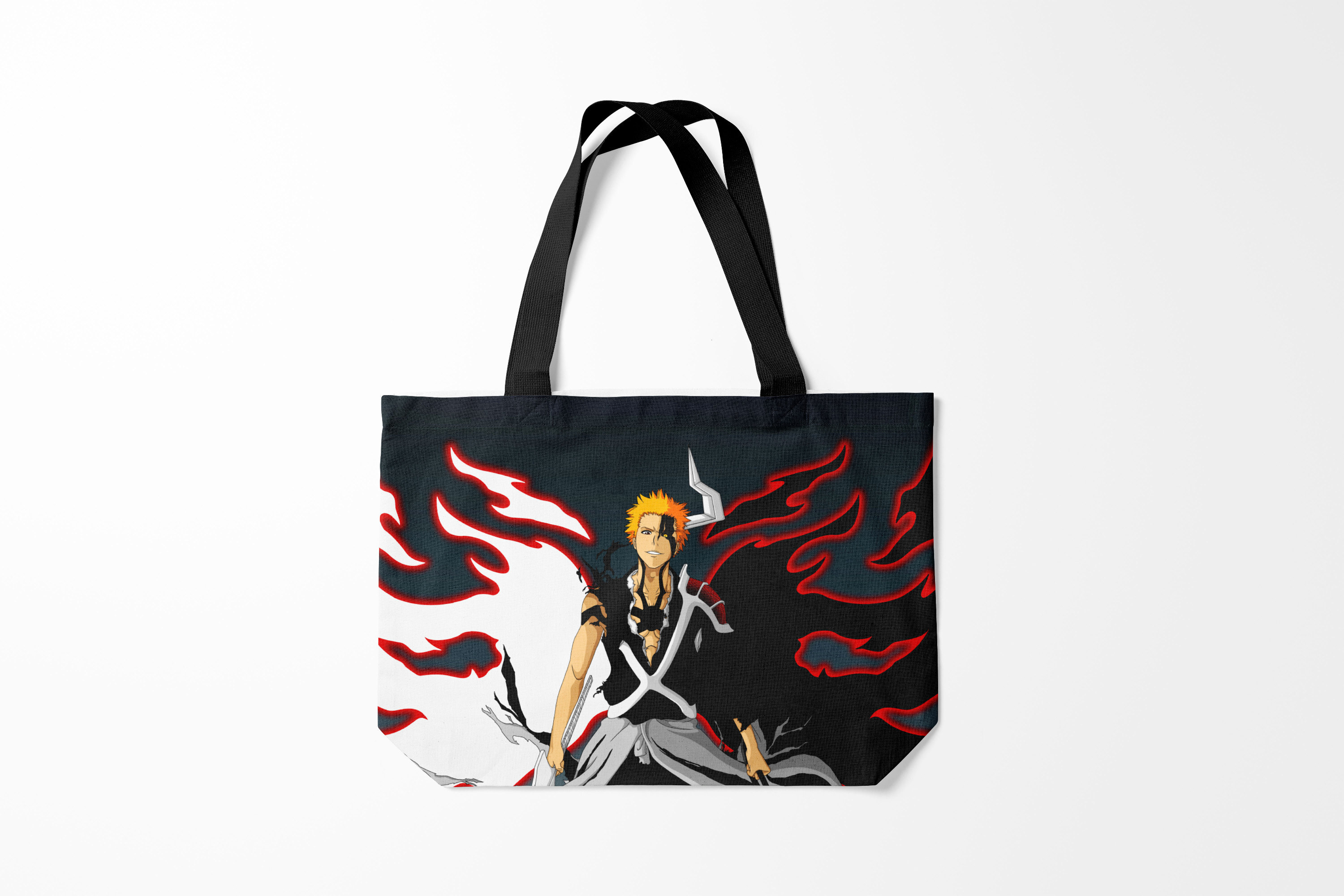 

Сумка шoппер унисекс Burnettie Bleach Блич Ичиго Куросаки, черный, Bleach Блич Ичиго Куросаки