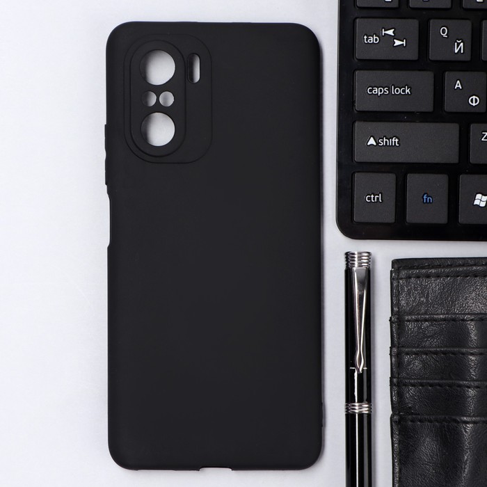 

Чехол Innovation, для Xiaomi POCO F3, силиконовый, матовый, черный