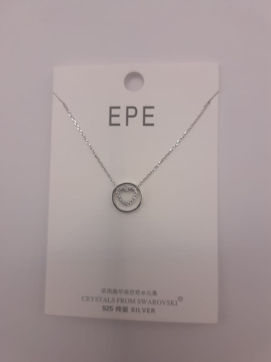 

Колье из серебра 44,5 см EPE 108, swarovski, 108