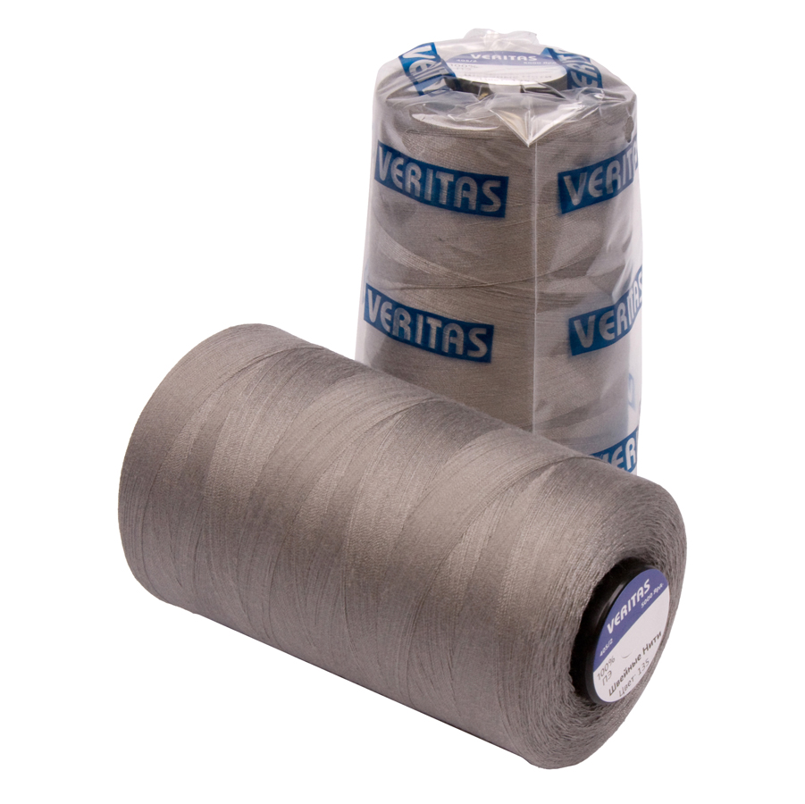 

Нить швейная 100% PE 40_2 цв S-135-2, Серый, S-2