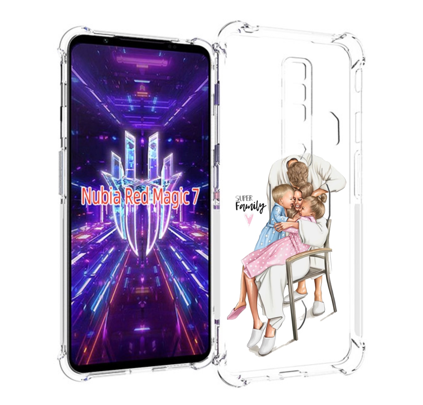 

Чехол MyPads Super-family для ZTE Nubia Red Magic 7, Прозрачный, Tocco