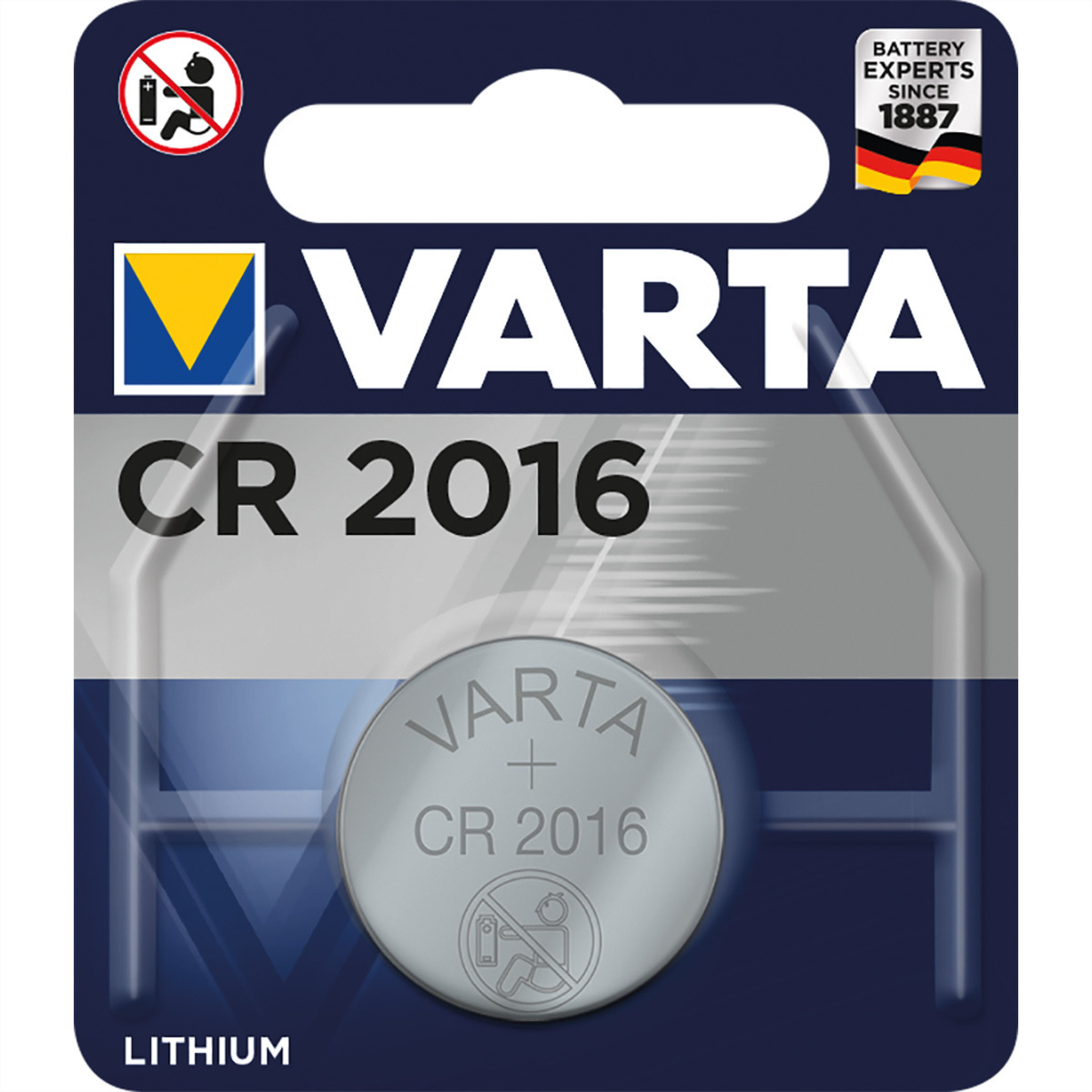 Батарейкa VARTA CR2016 / 3В / 3V / в блистере 1 штука пуговичные литиевые элементы питания батарея wurth lithium cr2016 3 v 0827082016061 100