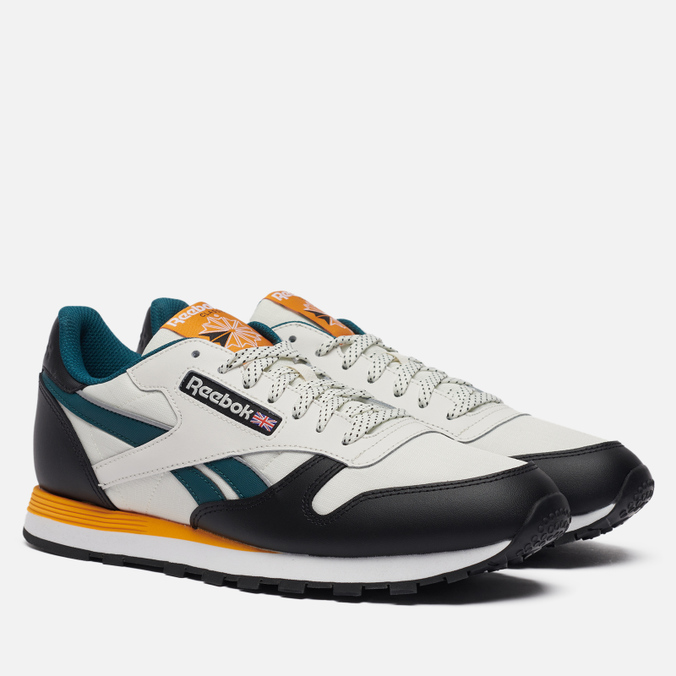 фото Кроссовки мужские reebok classic leather белые 9.5 us