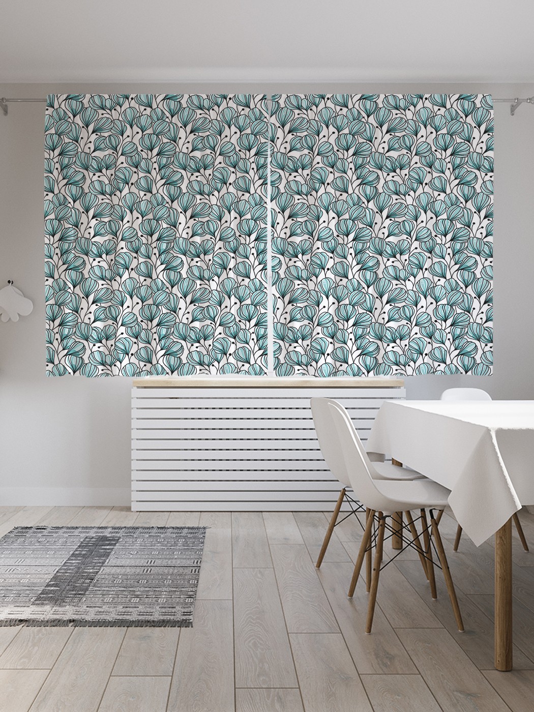 фото Шторы joyarty с фотопечатью "лианы хлопка" из сатена, 290х180 см