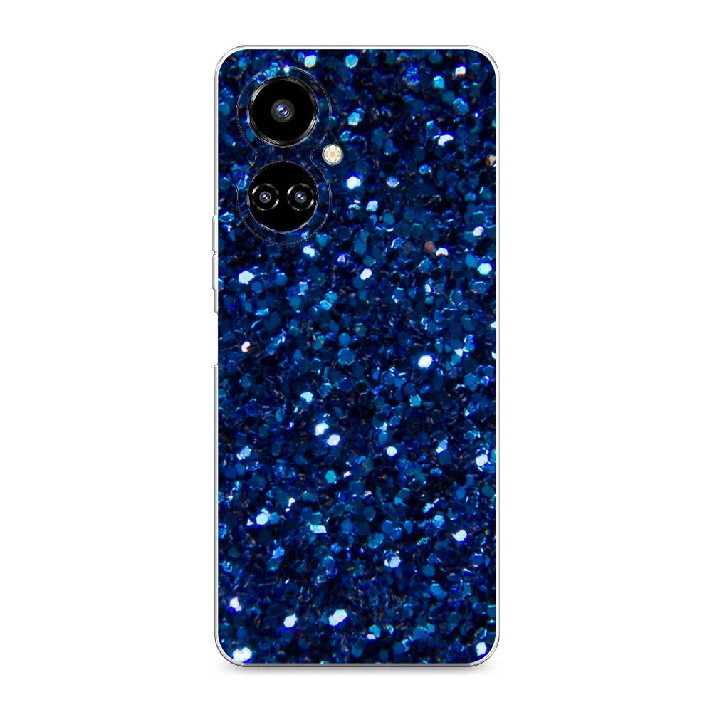 

Силиконовый чехол "Синие блестки рисунок" на Tecno Camon 19