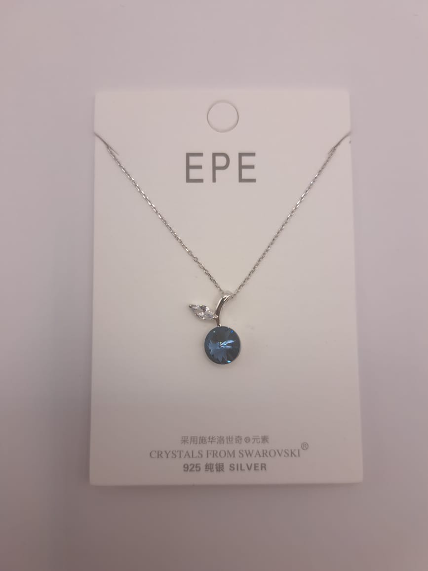 

Колье из серебра 44,5 см EPE 10+64, swarovski, 10+64