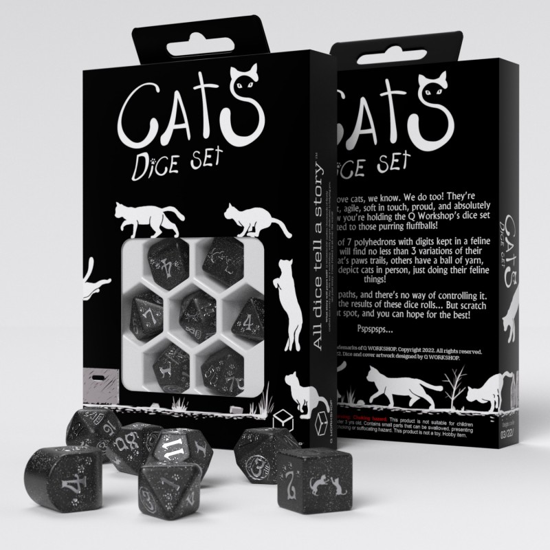 Набор кубиков для игр Q-Workshop CATS Modern Dice Set: Waffle набор кубиков для игр q workshop cats modern dice set waffle