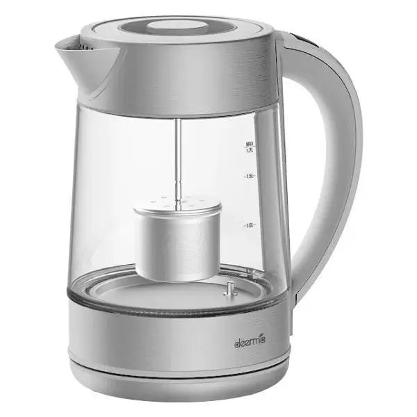 

Чайник электрический Deerma DEM-SH50W 1.7 л серебристый, прозрачный, DEM-SH50W