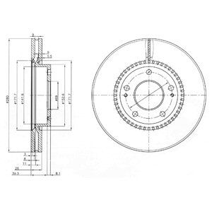 

Тормозной диск DELPHI комплект 1 шт. BG3861C