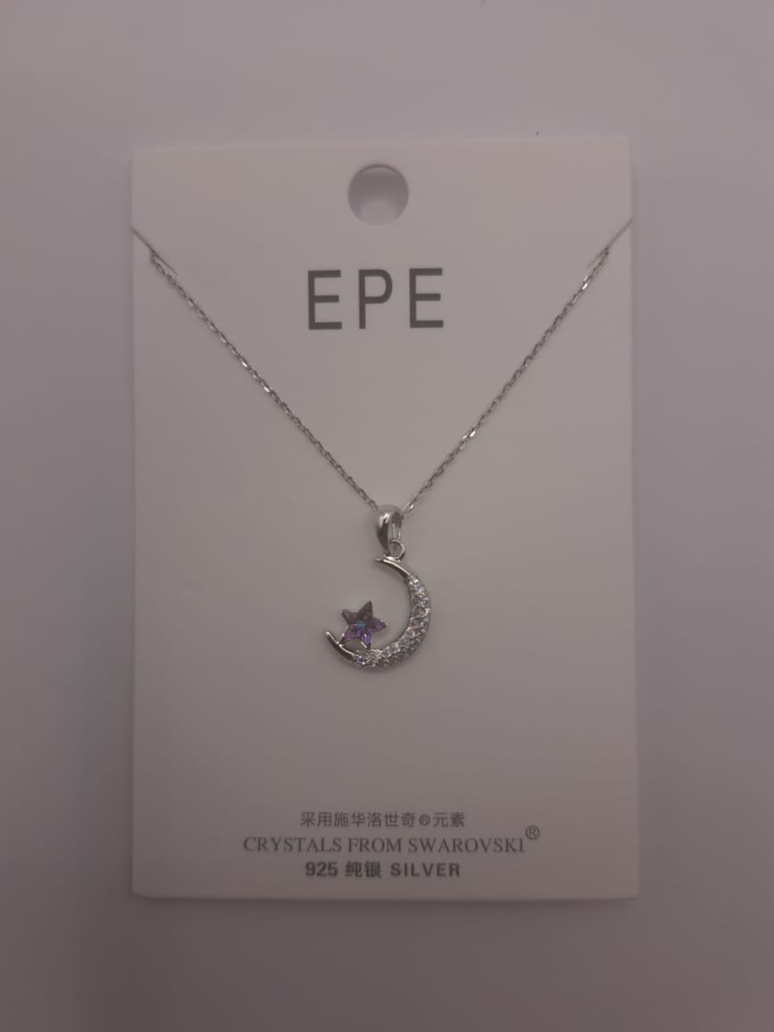 

Колье из серебра 44,5 см EPE 10+75, swarovski, 10+75