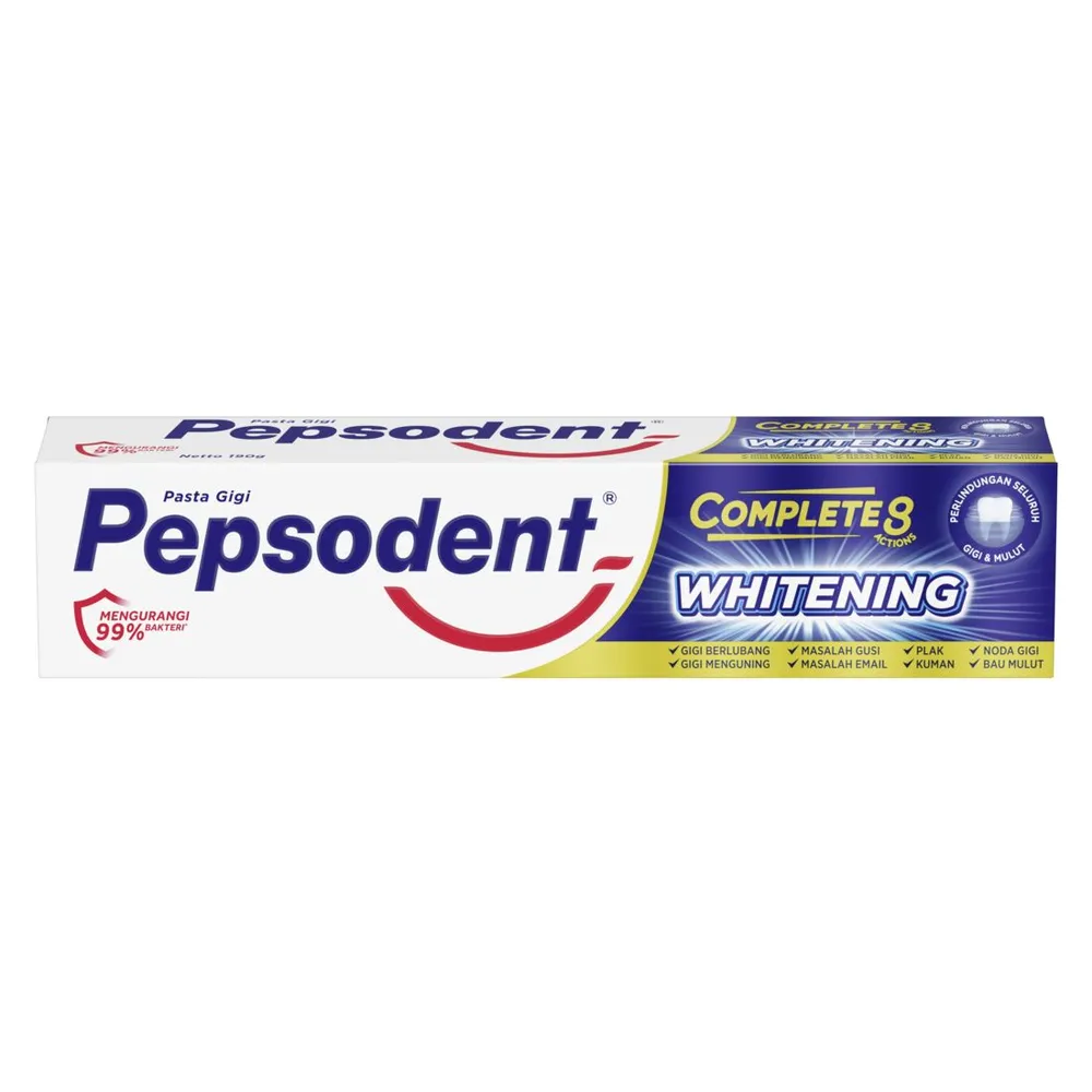 Зубная паста Pepsodent Whitening отбеливающая, 190 г отбеливающая зубная паста denta co toothpaste ultra whitening