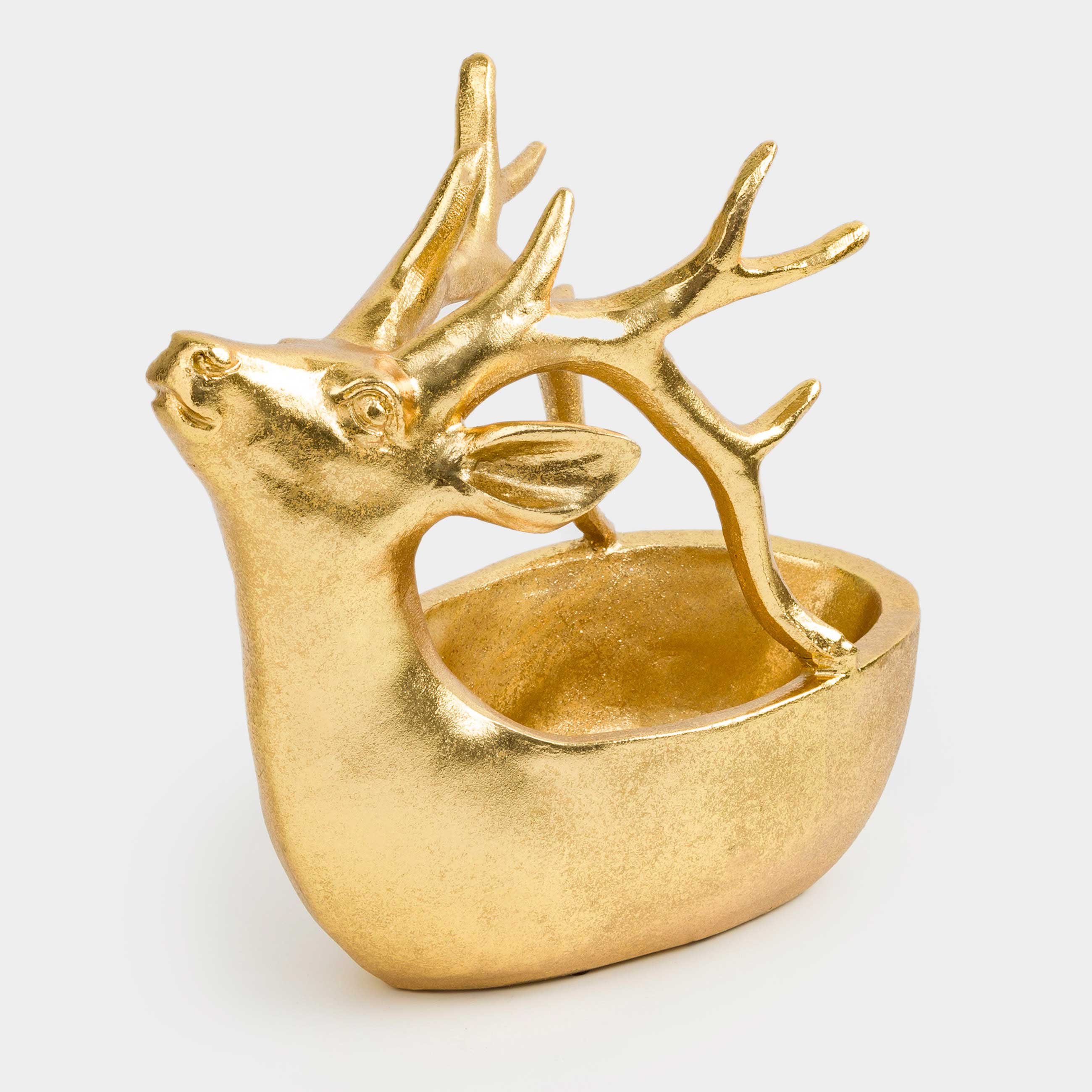 

Конфетница, 31х28 см, полирезин, золотистая, Олень, Arctic deer