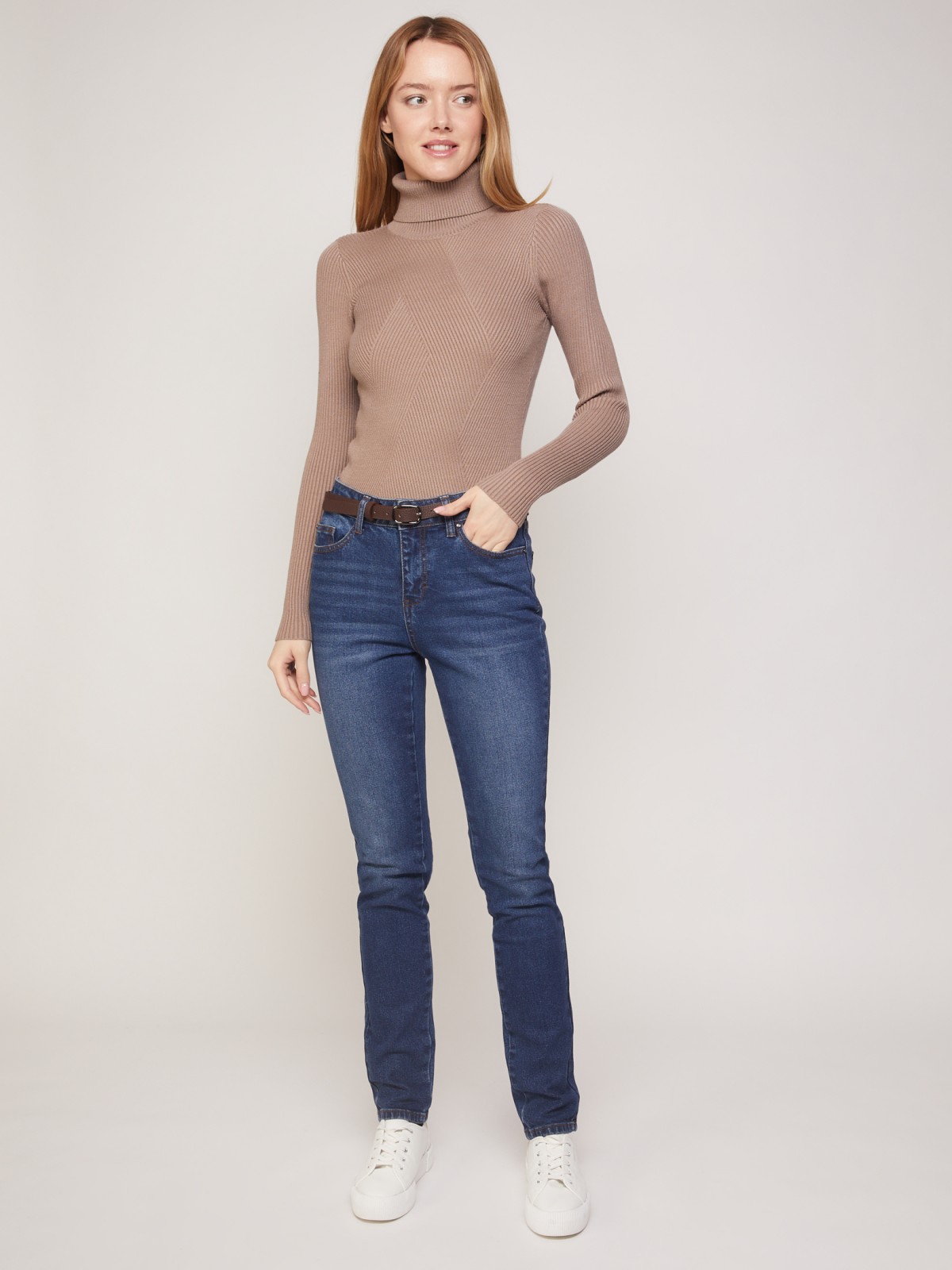 

Водолазка женская Zolla 021336198051 коричневая XL, 021336198051
