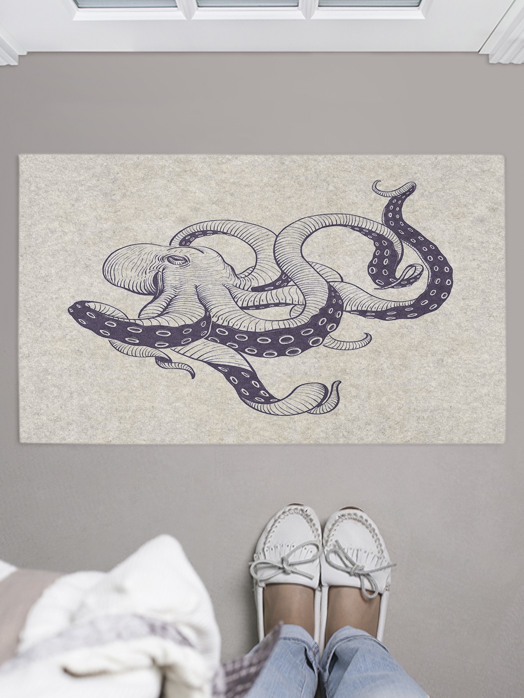 

Придверный коврик в прихожую для обуви, на резиновой основе, 75x45 см door_61396 JoyArty