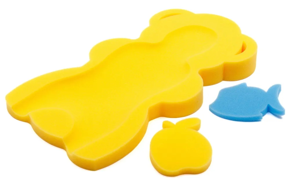 Матрасик для купания EDWOOD Горка с игрушками желтый