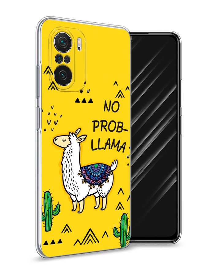

Чехол Awog на Poco F3/Redmi K40/Mi 11i "No probLLama", Разноцветный, 312650-2