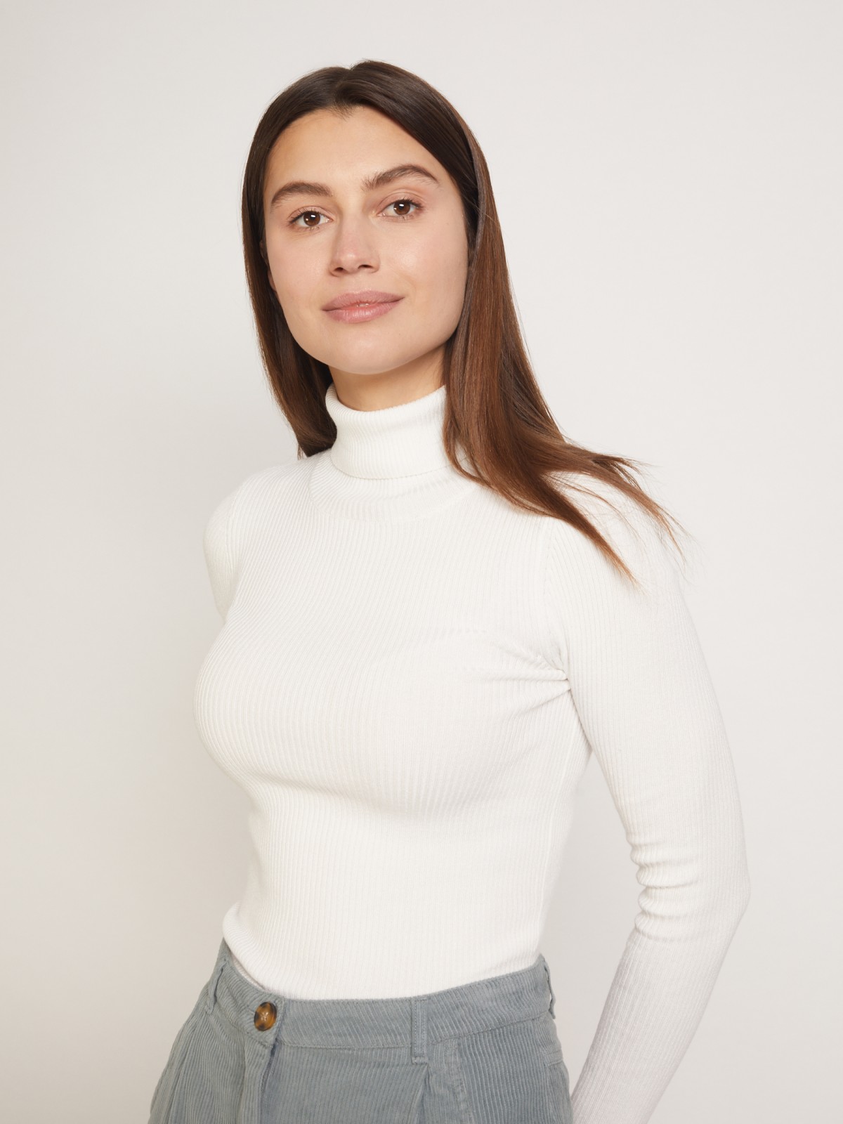 

Водолазка женская Zolla 221346143172 белая S, 221346143172