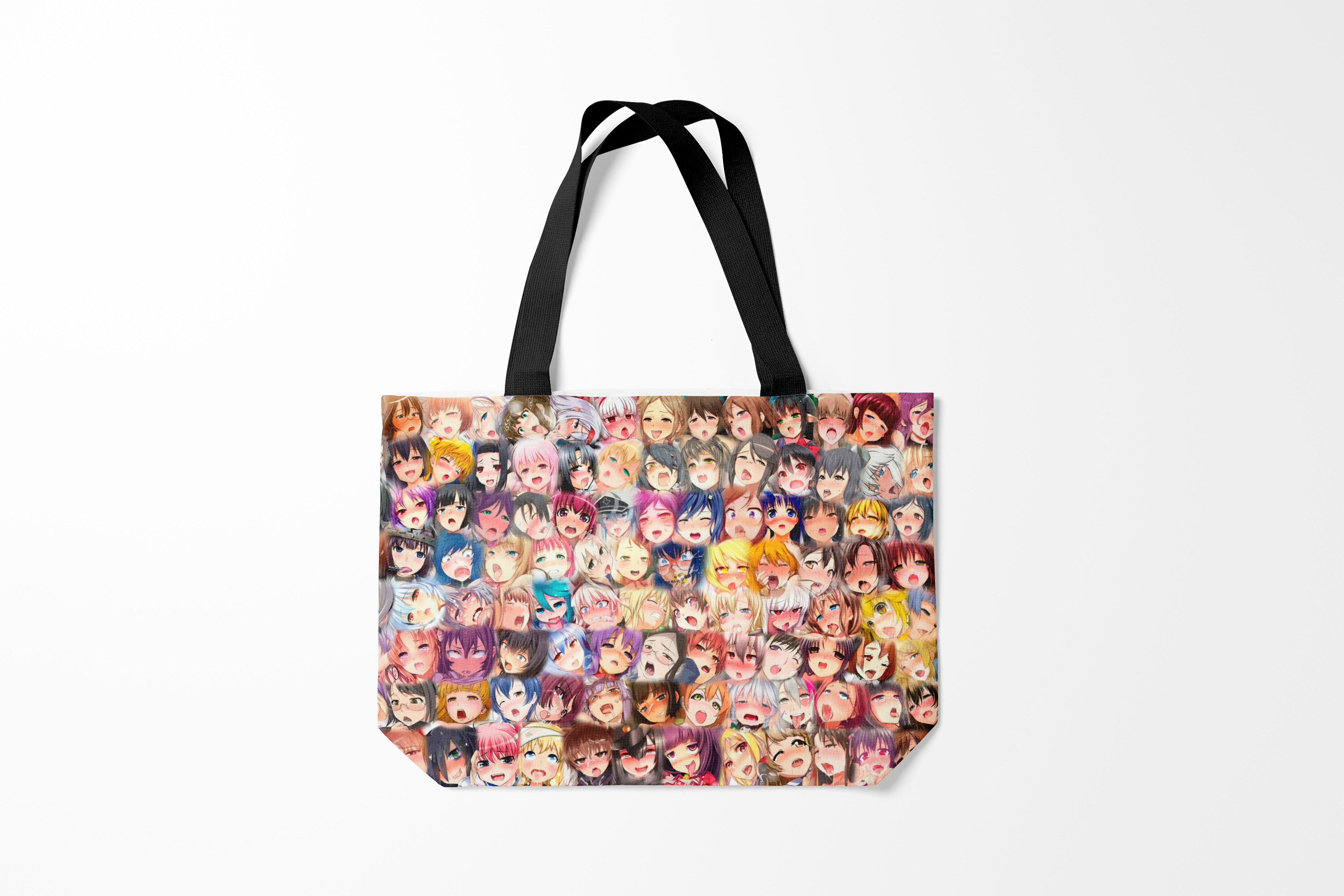 

Сумка шoппер унисекс Burnettie Ahegao MANY FACES OF color, разноцветный, Ahegao MANY FACES OF color