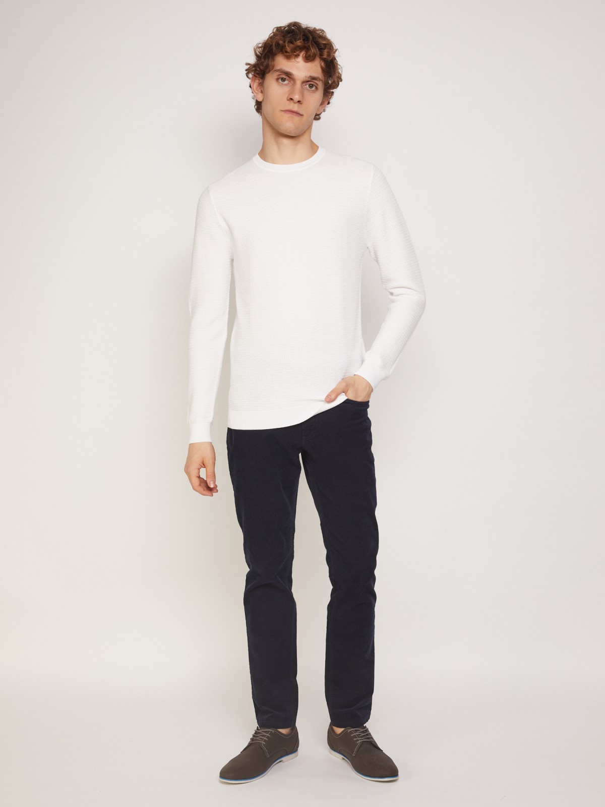 

Джемпер мужской 011346101061 Zolla белый S, 011346101061