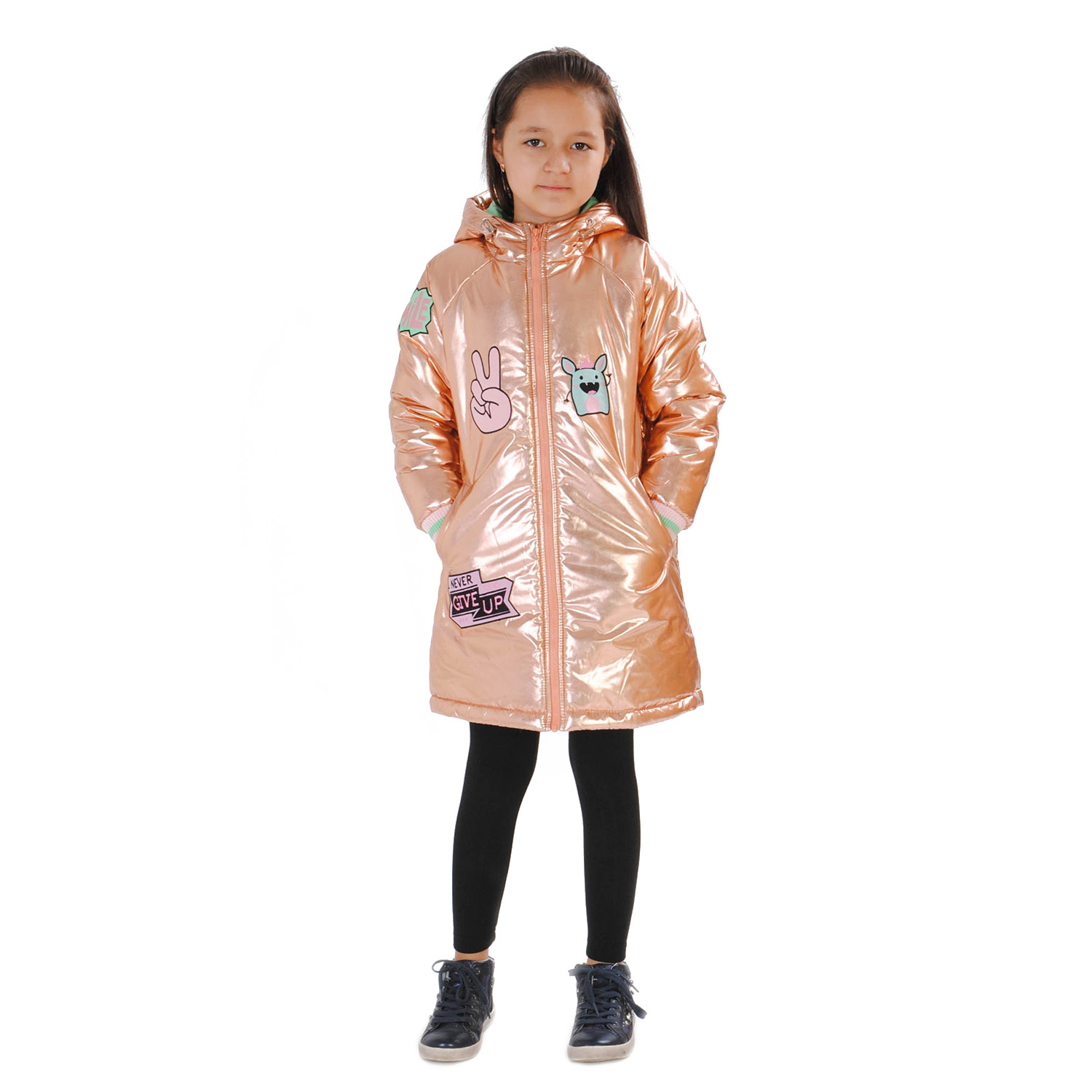 фото Куртка детская милашка сьюзи цв.оранжевый ,р.110