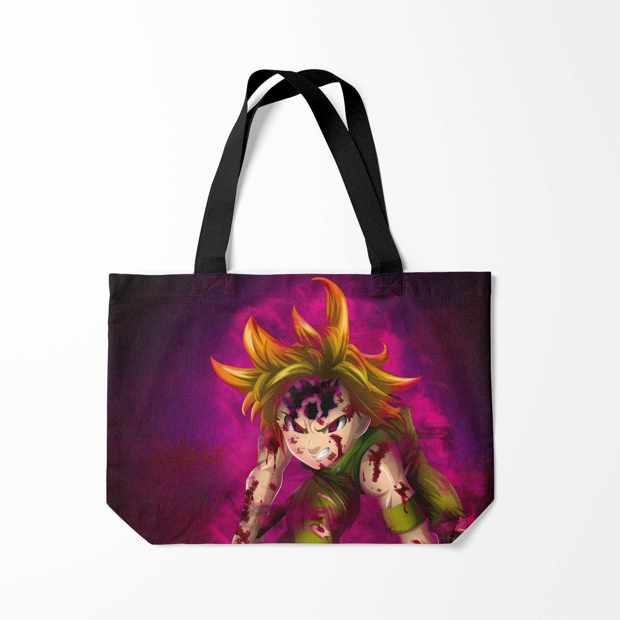 

Сумка шoппер унисекс Burnettie Мелиодас раненый, черный, Мелиодас раненый