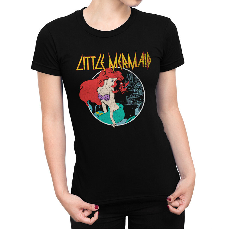 

Футболка женская Dream Shirts Русалочка Ариэль Женская 10007251 черная 3XL, Русалочка Ариэль Женская 10007251