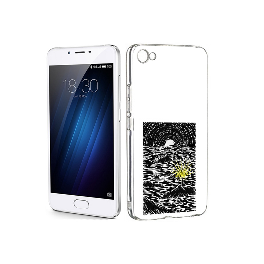 

Чехол MyPads Tocco для Meizu U20 маяк в черно белом море (PT50622.85.460), Прозрачный, Tocco