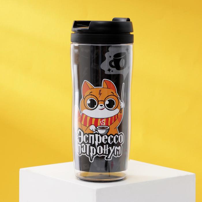 

Термостакан со вставкой "Эспрессо Патронум", 350 мл, сохраняет тепло 2 ч, Черный