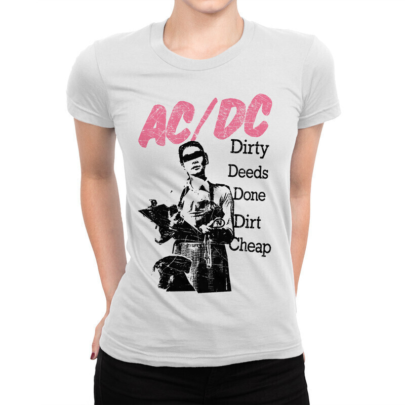 

Футболка женская Dream Shirts AC/DC Женская 10007271 белая 2XL, AC/DC Женская 10007271