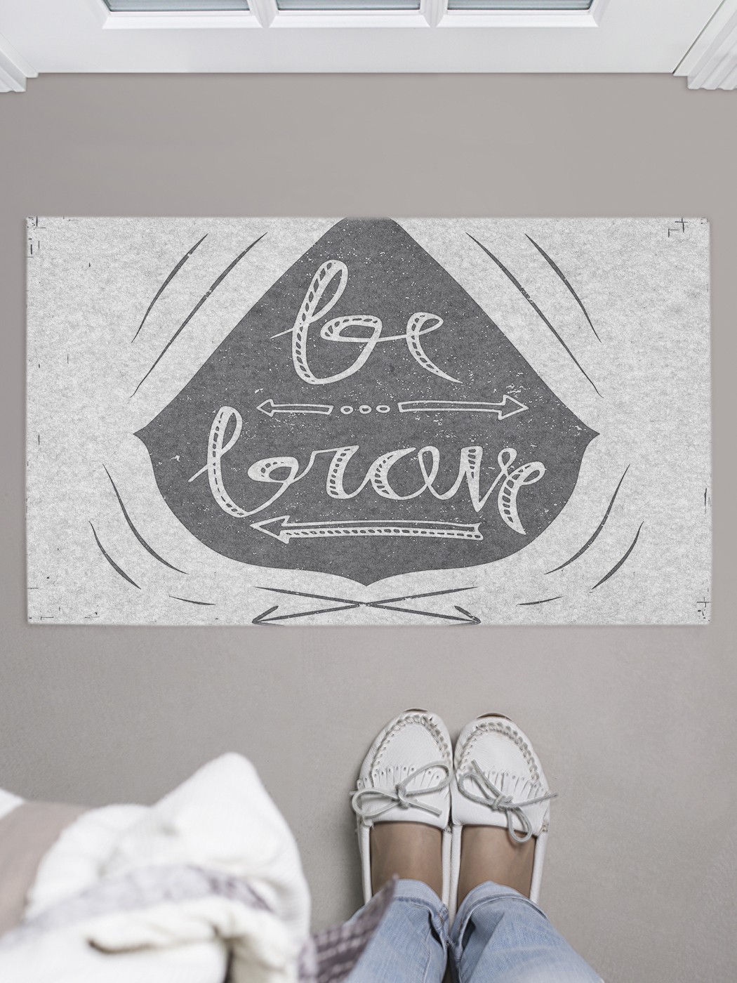 

Придверный коврик в прихожую для обуви, на резиновой основе, 75x45 см door_61632 JoyArty