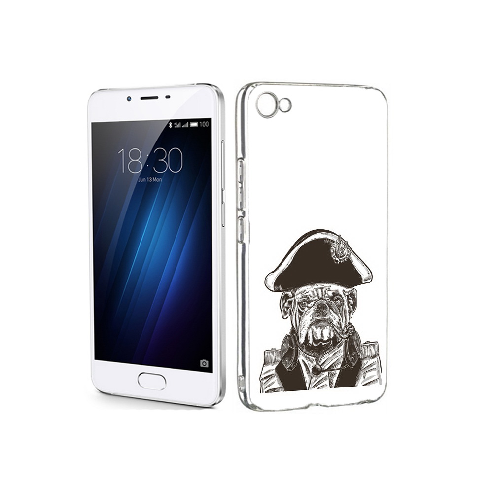 

Чехол MyPads Tocco для Meizu U20 мопс генерал (PT50622.85.483), Прозрачный, Tocco