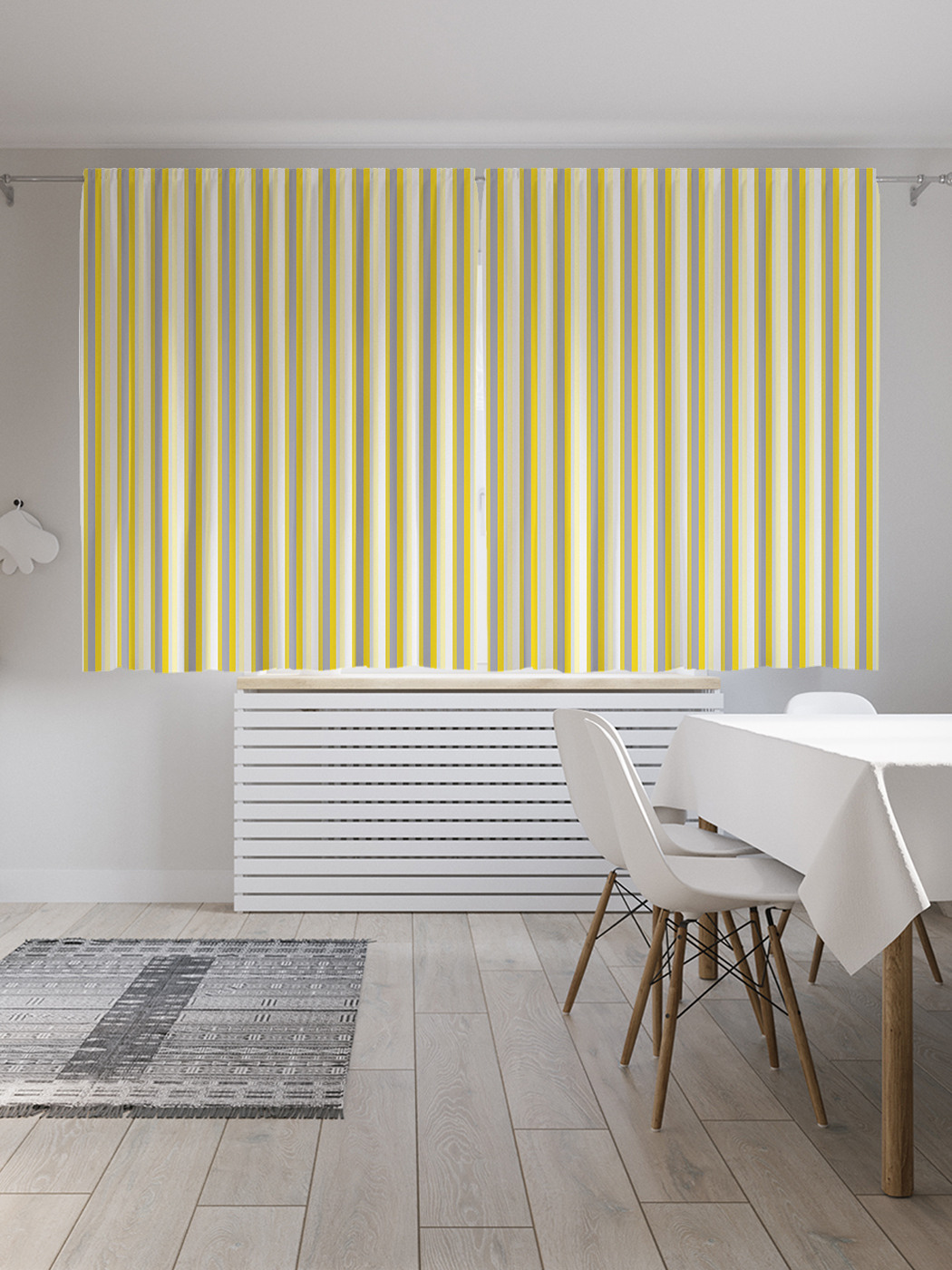 

Шторы JoyArty с фотопечатью "Пастельные полосы" из сатена, 290х180 см, Пастельные полосы