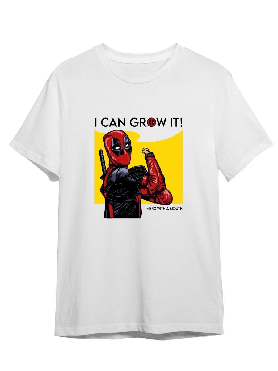 Футболка унисекс СувенирShop Deadpool/Дэдпул/Marvel 5 белая 4XL (60-62)