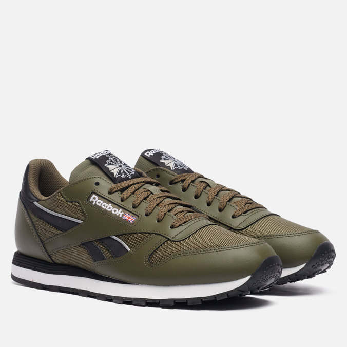 фото Кроссовки мужские reebok classic leather хаки 40 eu